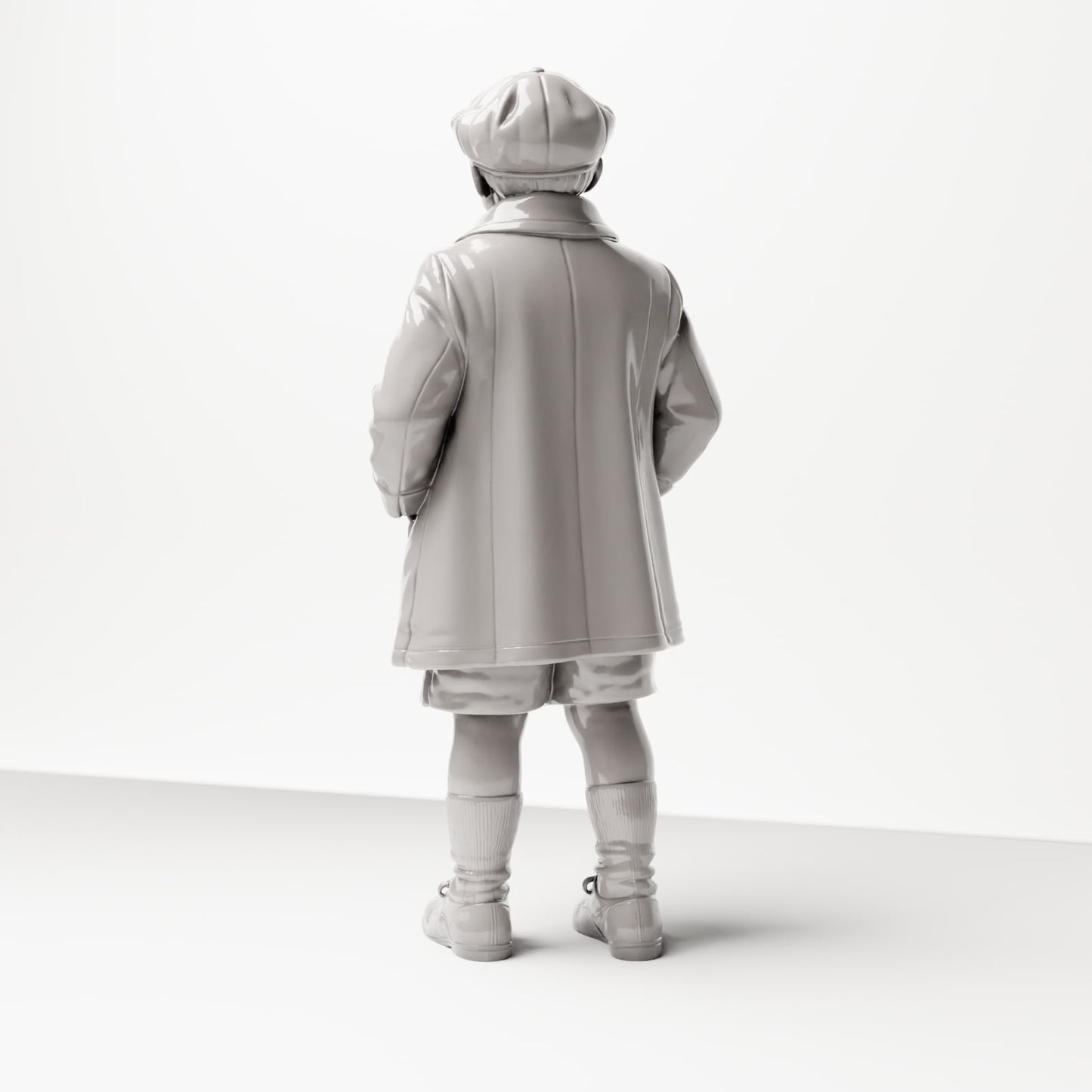 Diorama Modélisme Photo de produit 2 : Figurine historique de diorama : Jeune attendant avec casquette et manteau, fin des années 1920 (sc10)