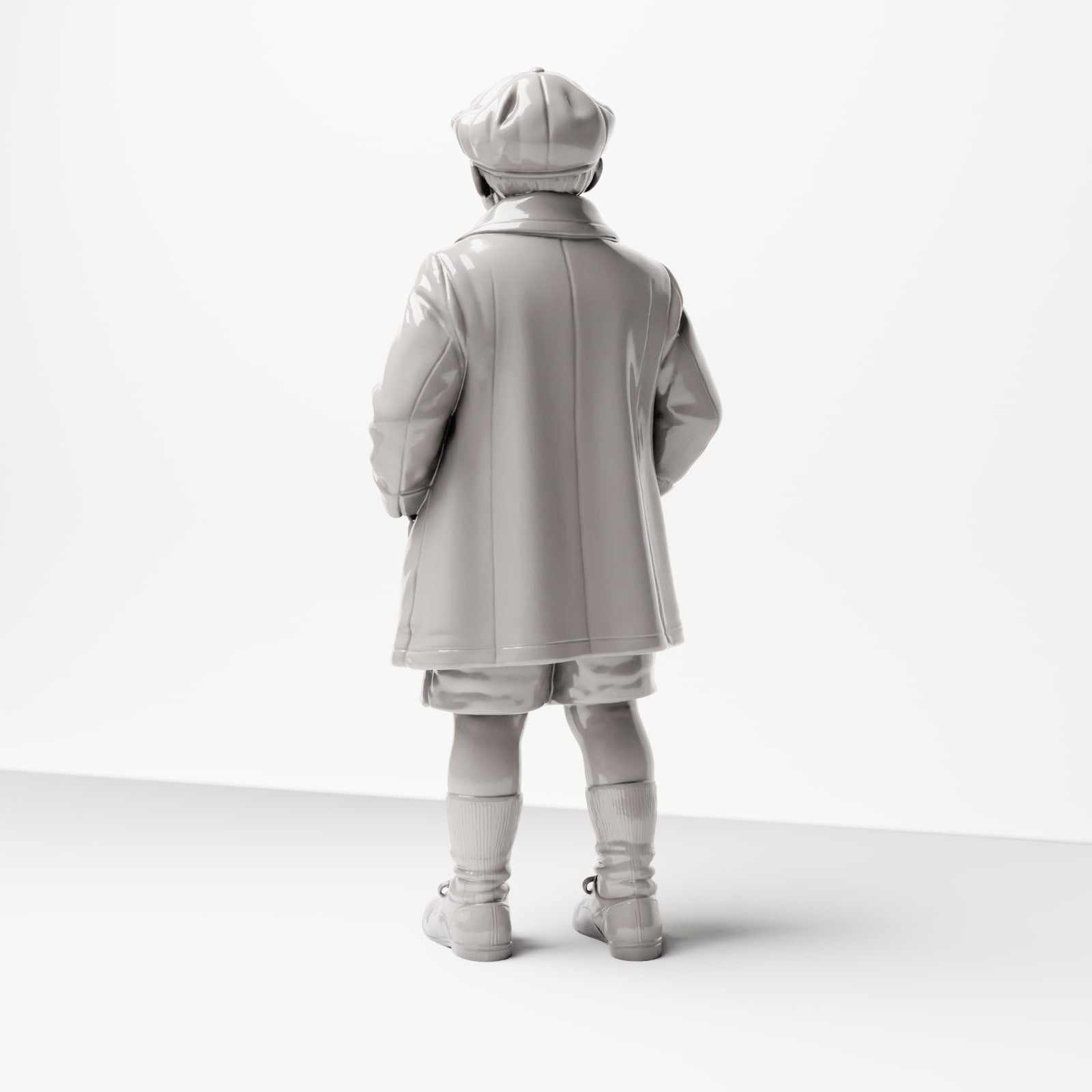 Diorama Modélisme Photo de produit 2 : Figurine historique de diorama : Jeune attendant avec casquette et manteau, fin des années 1920 (sc10)