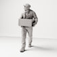 Diorama Modellbau Produktfoto 0: Historische Diorama Figur: Stevedore/Hafenarbeiter mit Holzkiste vor dem Bauch (sc12)