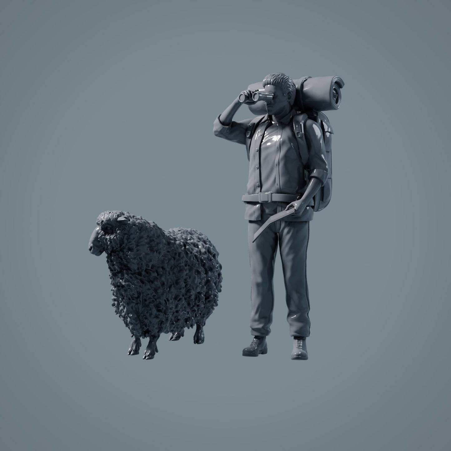 Figures d'animaux de ferme : Mouton - mouton debout 1 (a023)