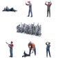 Photo du produit Diorama et modélisme Figurine miniature : Ensemble de mécaniciens, 6 figurines