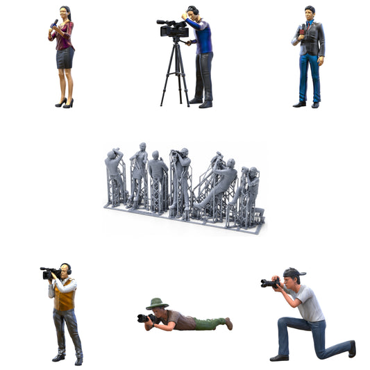 Photo du produit Diorama et modélisme Figurine miniature : Ensemble de reporters, 6 figurines