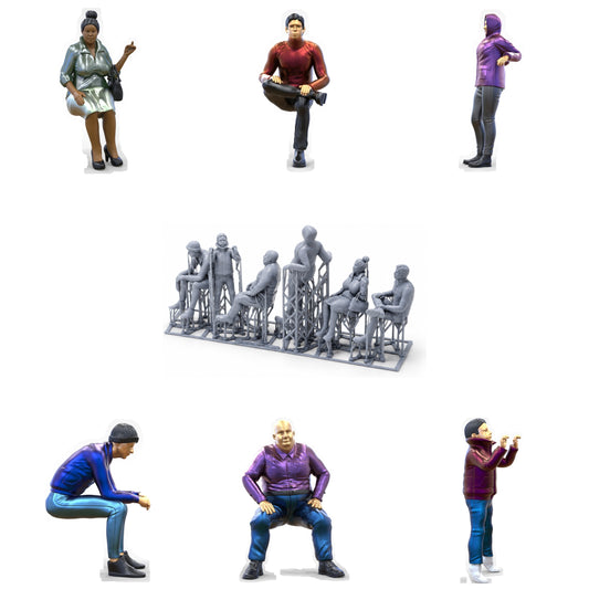 Photo du produit Diorama et modélisme Figurine miniature : Ensemble de spectateurs 2, 6 figurines