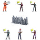 Photo du produit Diorama et modélisme Figurine miniature : Ensemble de commissaires de course 2, 6 figurines