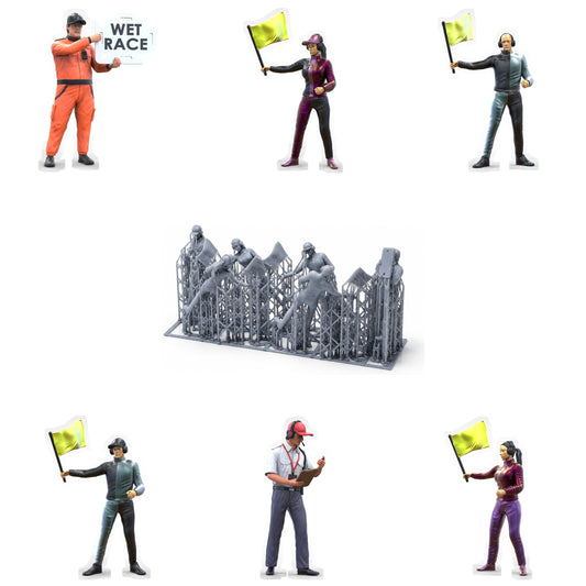 Photo du produit Diorama et modélisme Figurine miniature : Ensemble de commissaires de course 2, 6 figurines