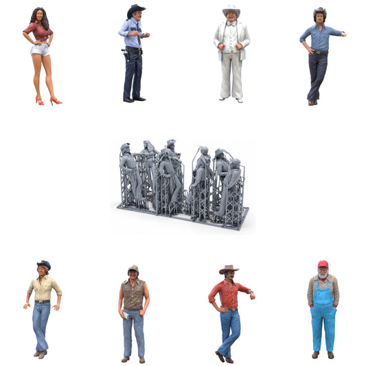 Image du produit 1 sur 9 : Figurine miniature : Ensemble Cowboys et Fermier (n° s25)