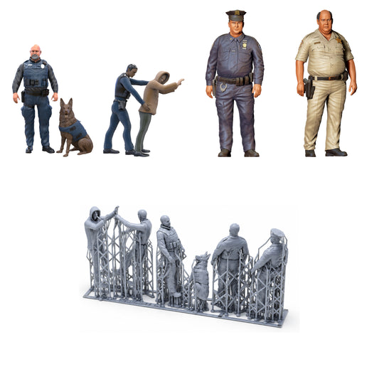 Diorama modélisme photo produit 0 : Ensemble de policiers et gendarmes américains