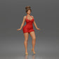 Diorama Modellbau Produktfoto 0: Stehende Figur: Frau im kurzen figurbetonten Kleid & High Heels (a177)