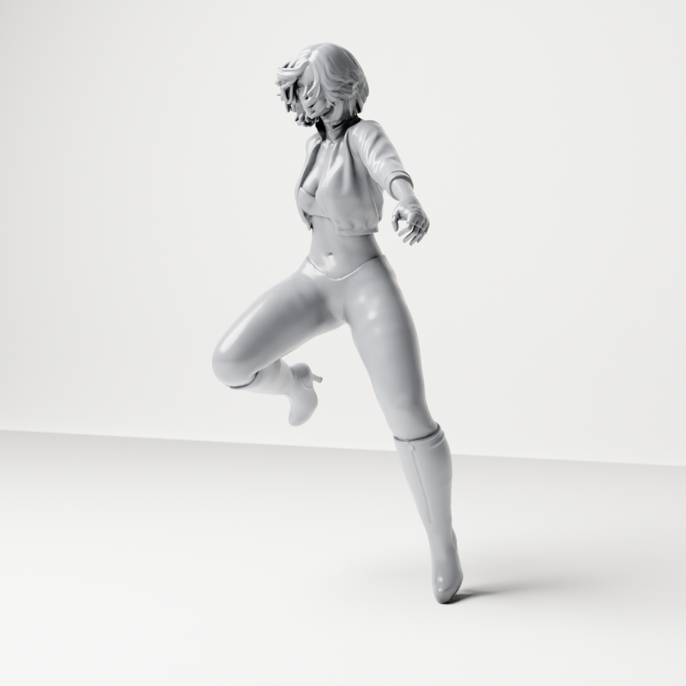 Diorama Modellbau Produktfoto 0: Diorama Figur: Laufende Person mit kurzer Jacke & hohen Stiefeln (a159)