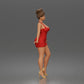 Diorama Modellbau Produktfoto 1: Stehende Figur: Frau im kurzen figurbetonten Kleid & High Heels (a177)