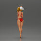 Diorama Modellbau Produktfoto 3: Stehende Figur: Frau im Bikini mit Kappe und erhobenem Arm (a160)