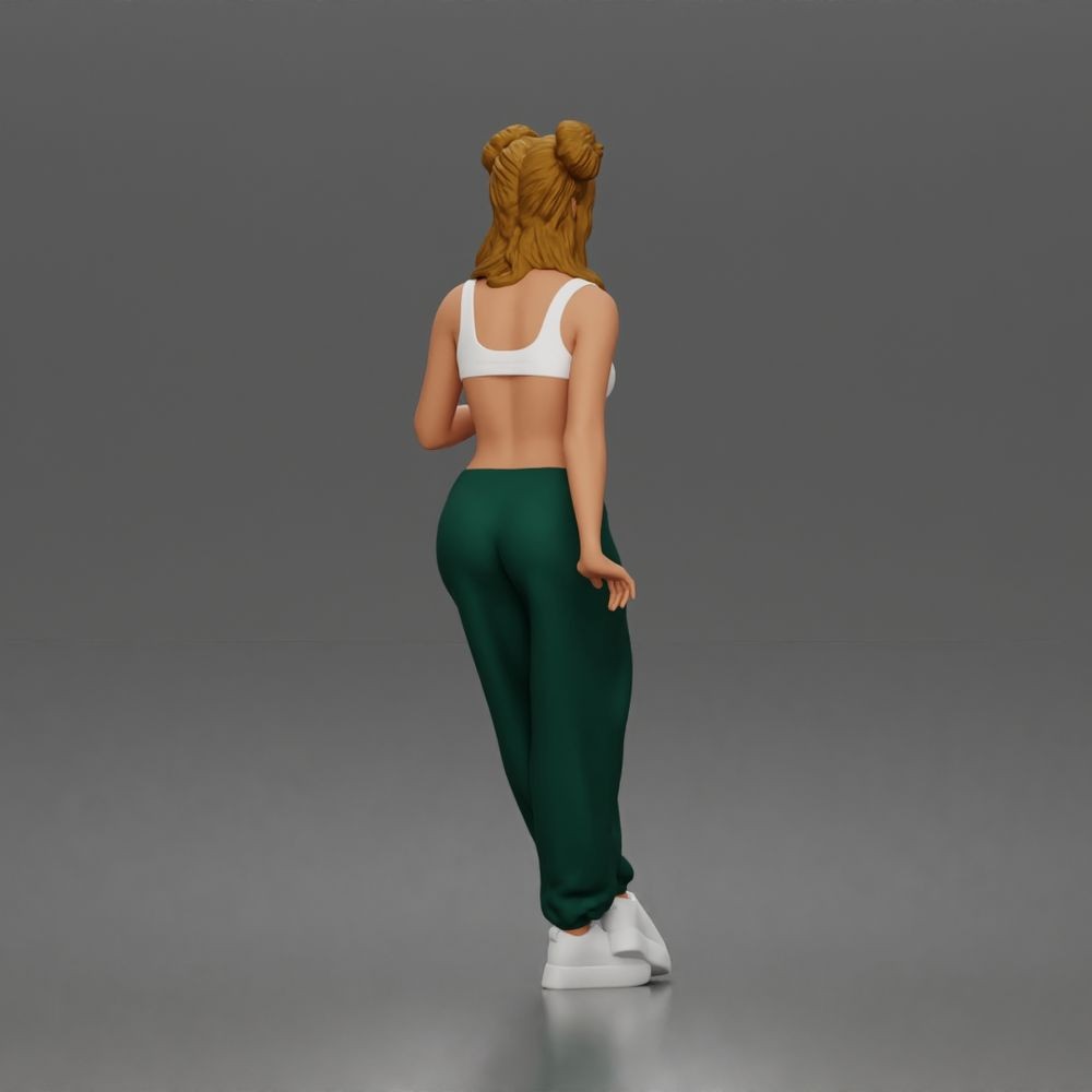 Diorama Modellbau Produktfoto 2: Stehende Figur: Frau im schulterfreien Badeanzug (a198)