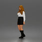 Diorama Modellbau Produktfoto 4: Stehende Figur: Frau mit Hemdbluse, Minirock & kniehohen Stiefeln (a197)