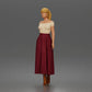 Photo produit de modélisme pour diorama 5 : figurine debout : femme avec haut à épaules dénudées et longue jupe plissée (a181)