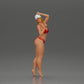 Diorama Modellbau Produktfoto 6: Stehende Figur: Frau im Bikini mit Kappe und erhobenem Arm (a160)