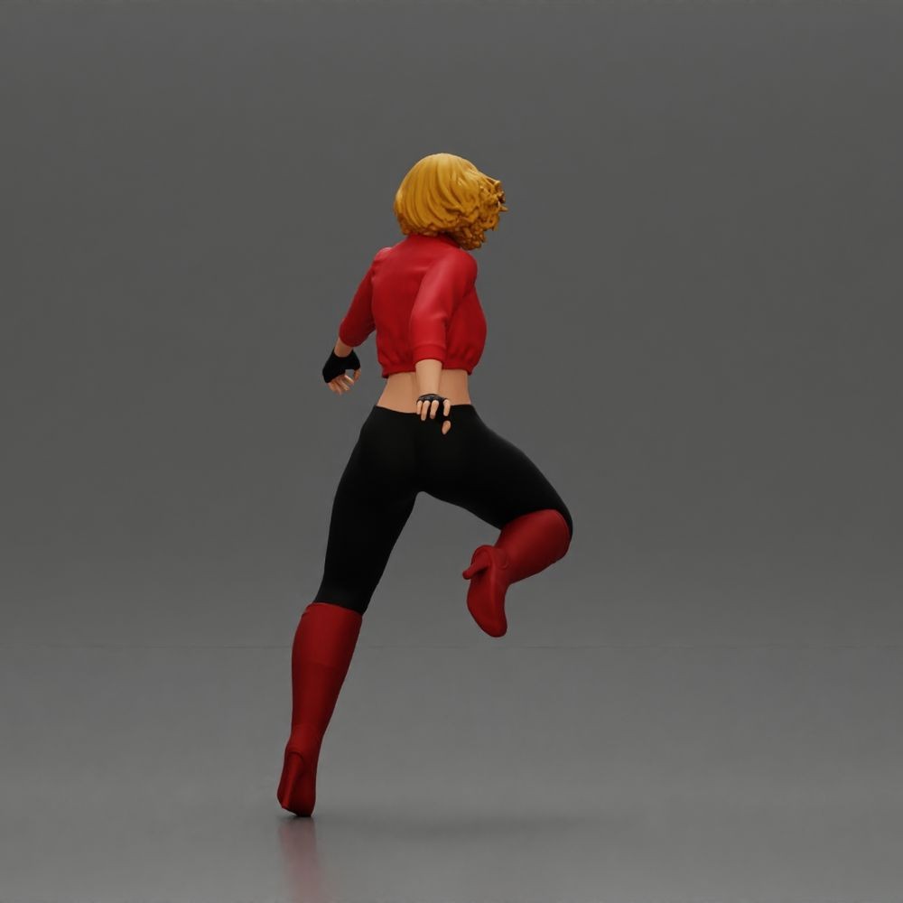 Diorama Modellbau Produktfoto 6: Diorama Figur: Laufende Person mit kurzer Jacke & hohen Stiefeln (a159)