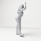 Diorama Modellbau Produktfoto 7: Stehende Figur: Frau mit erhobenem Arm & Hand an der Hüfte (a157)