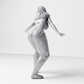 Diorama Modellbau Produktfoto 3: Stehende Figur: Skaterin in Balancehaltung mit Crop-Top, Jogginghose & Sneakern (a171)