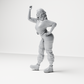 Diorama Modellbau Produktfoto 9: Stehende Figur: Frau mit erhobenem Arm & Hand an der Hüfte (a157)