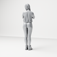 Diorama Modellbau Produktfoto 8: Stehende Figur: Frau mit geflochtenem Haar, T-Shirt, Leggings & Sneakers (a194)