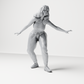 Diorama Modellbau Produktfoto 5: Stehende Figur: Skaterin in Balancehaltung mit Crop-Top, Jogginghose & Sneakern (a171)