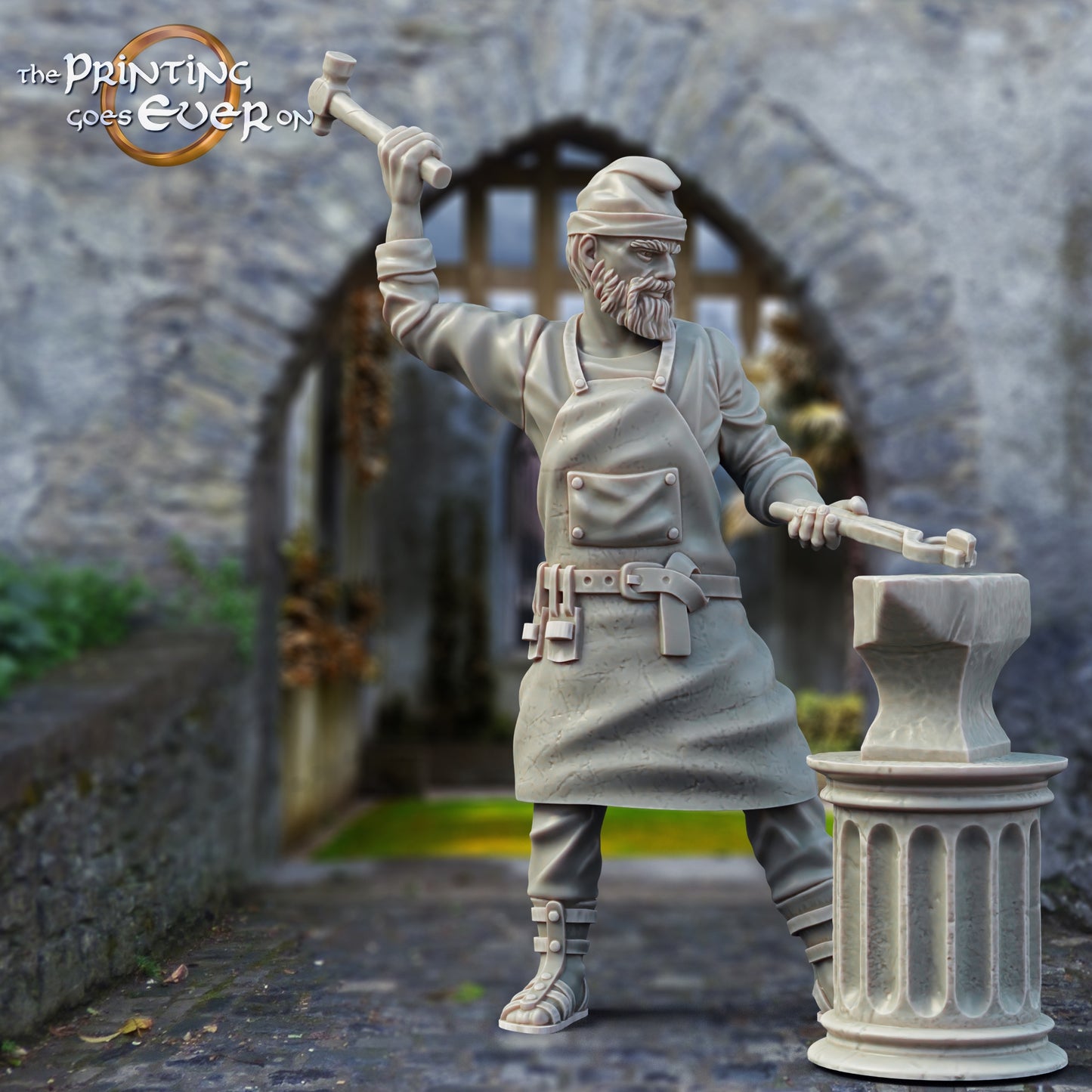 Photo du produit Tabletop 28mm The Printing Goes Ever On (TPGEO) 0: Habitants médiévaux: Forgeron, Bûcheron, Boulanger, Sculpteur, Cordonnier, Nobles, Enfants