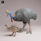 Photo du produit Tabletop 28mm Lord of the Print (LotP) 3 : figurine animale sauvage : casoar à casque avec poussin (26_05_09)