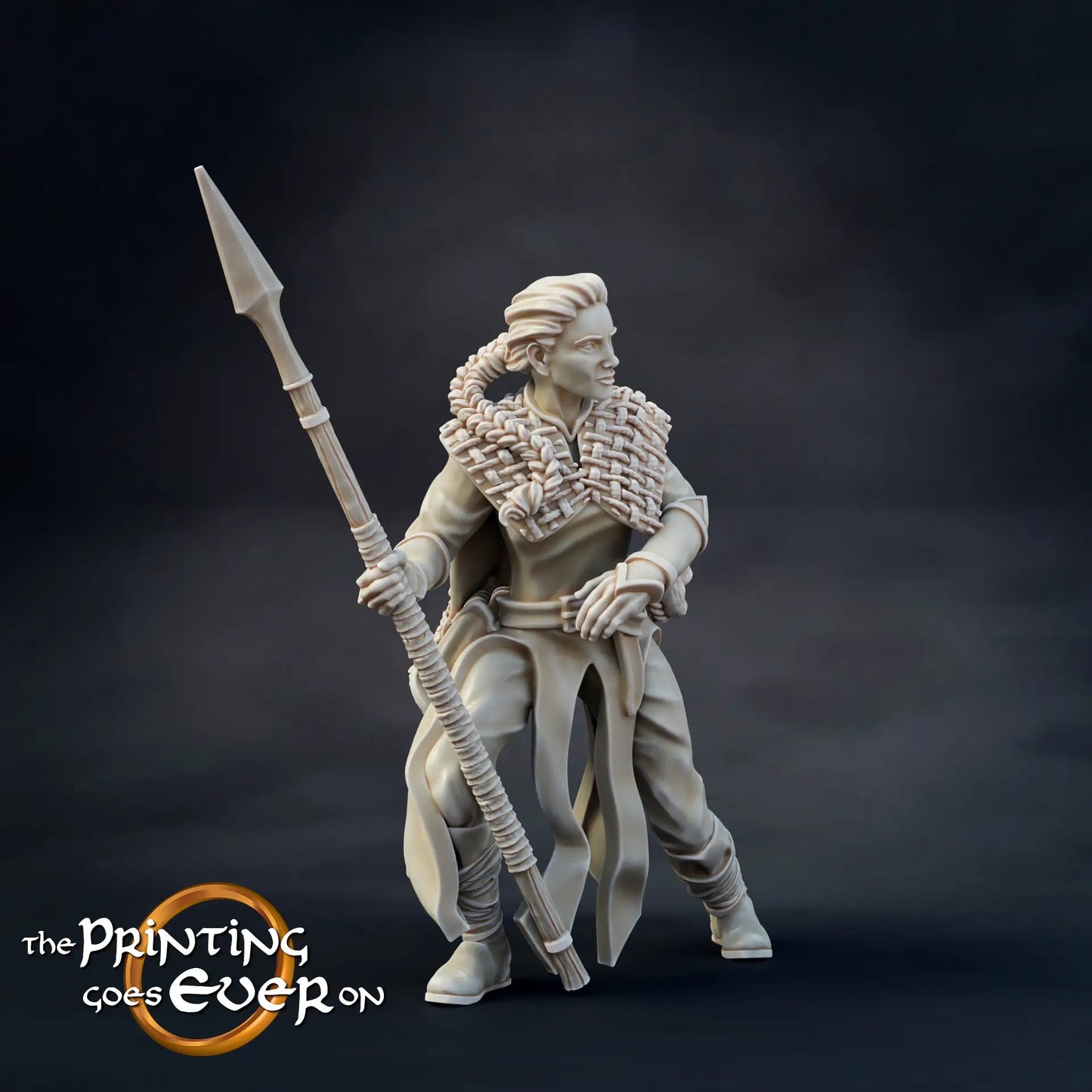 Photo du produit Tabletop 28mm The Printing Goes Ever On (TPGEO) 0 : Ranger du Nord : Ranger des terres forestières avec épée, lance et arc