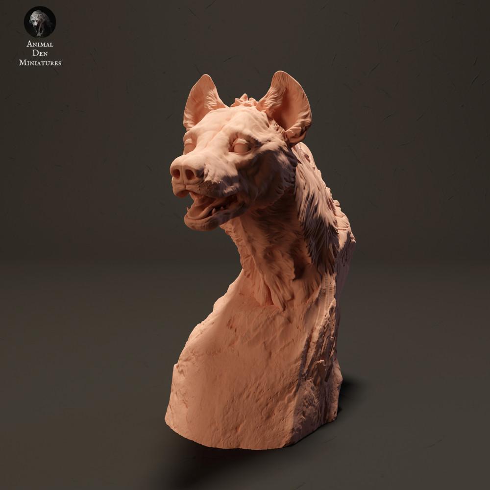 Photo du produit figurine animale Animal Den Miniatures 1 : Figurine d'animal sauvage : hyène tachetée - buste (23_08_14)