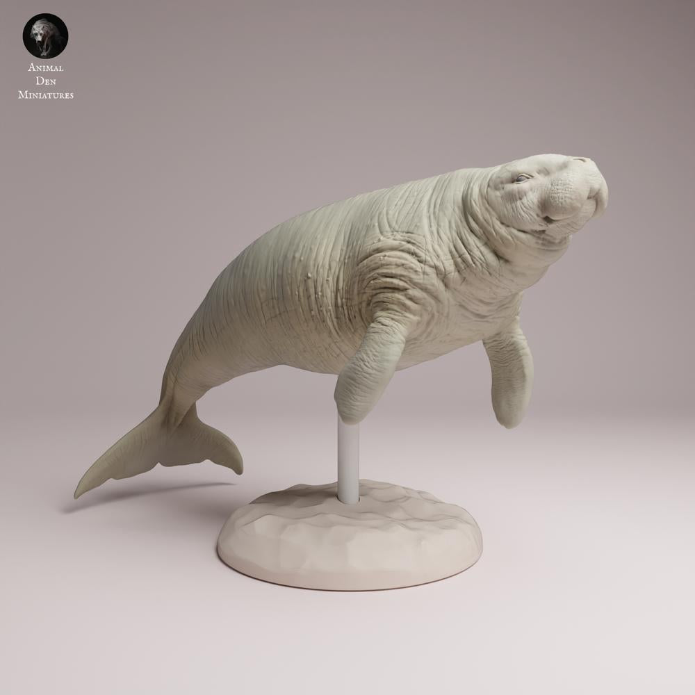 Photo du produit Tabletop 28mm Lord of the Print (LotP) 3 : figurine animale de mammifère marin : vache marine de Steller - nageant (26_04_05)