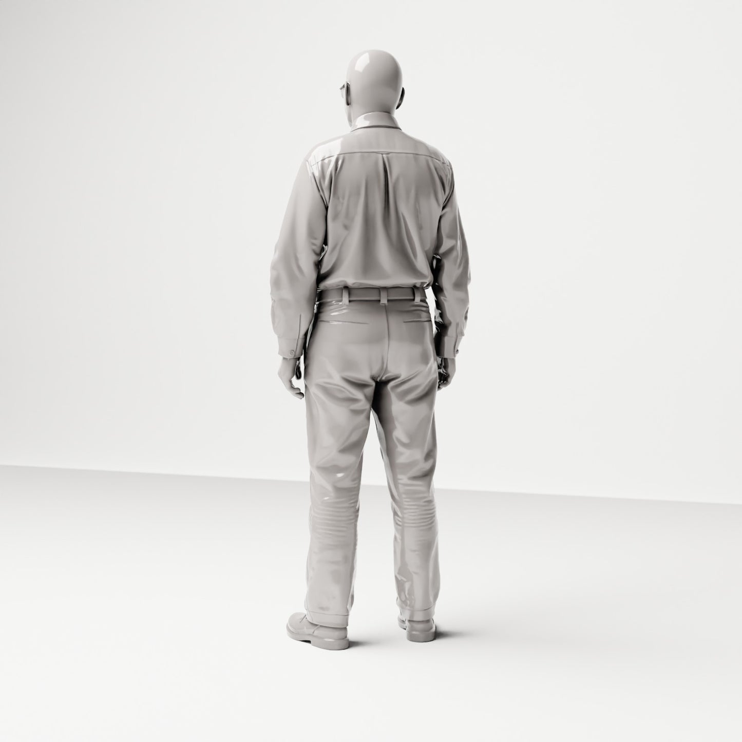 Stehende Figur: Mann mit Sonnenbrille & Langarmhemd (Ref. Nr. 507) - vollständige Studioansicht 1