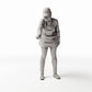 Diorama Modellbau Produktfoto 0: Stehende Figur: Köchin oder Frau am Grill mit Schürze, leicht nach vorne gebeugt (Ref. Nr. 535)