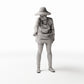 Diorama Modellbau Produktfoto 0: Stehende Figur: Köchin oder Frau am Grill mit Schürze, leicht nach vorne gebeugt (Ref. Nr. 535)
