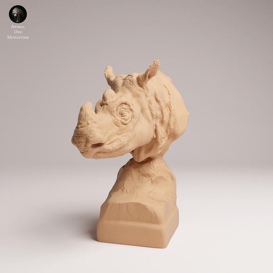 Photo produit 0 : figurine d’animal sauvage : rhinocéros de Sumatra mâle - buste (25_03_10)