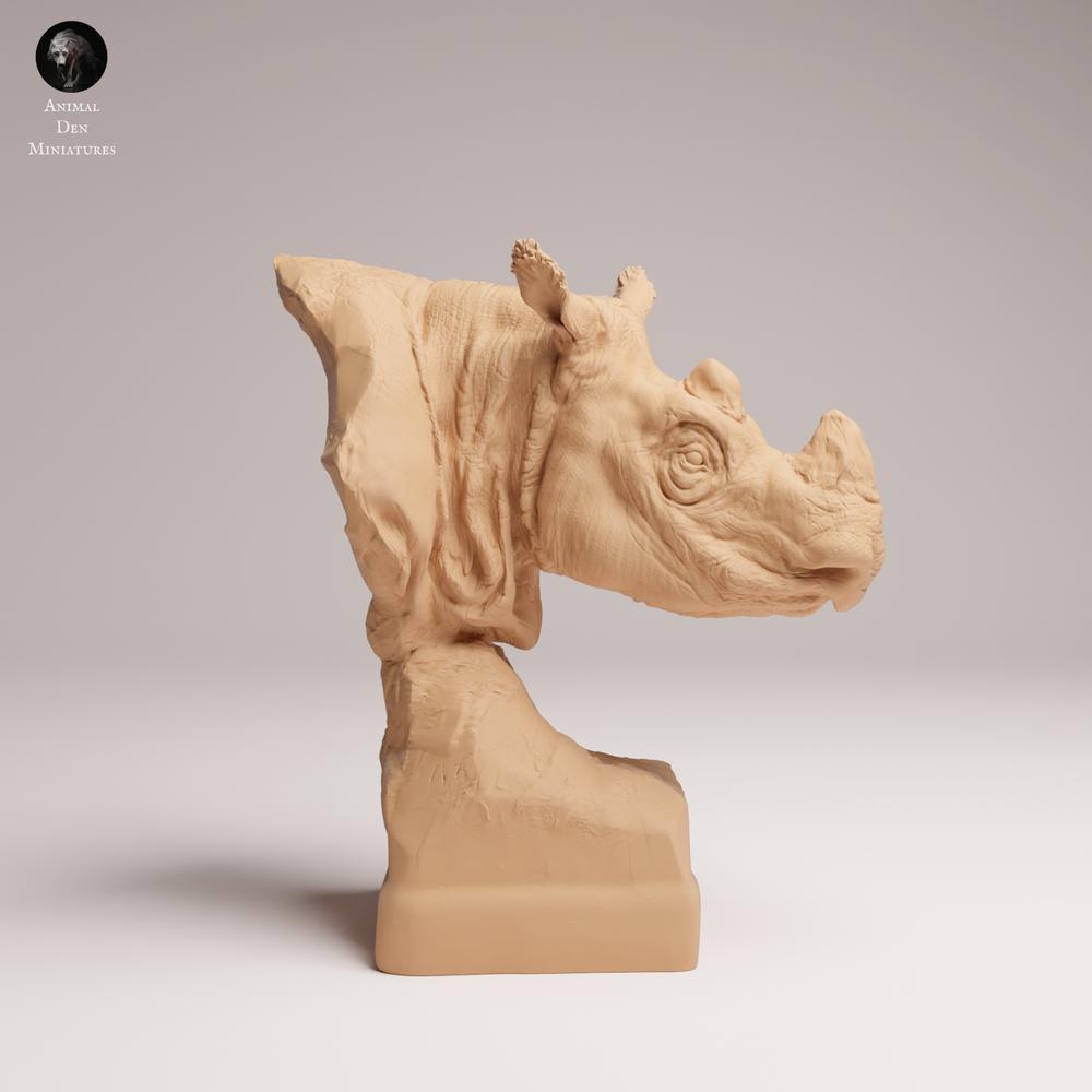 Photo du produit 1 : figurine animalière sauvage : rhinocéros de Sumatra mâle - buste (25_03_10)