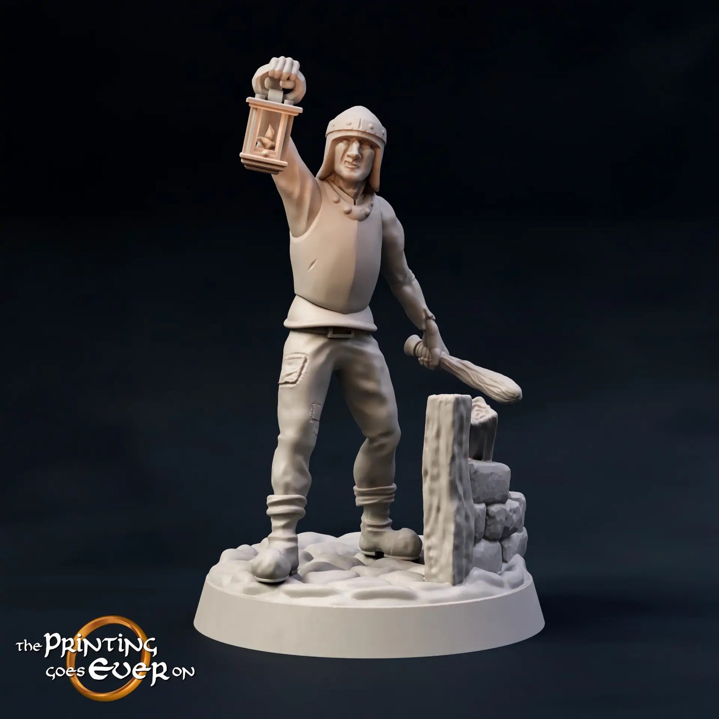 Photo de produit Tabletop 28mm The Printing Goes Ever On (TPGEO) 0 : Habitants médiévaux et clients de taverne : aubergiste, garde, chasseur, fermier, servante, invité, voyageur