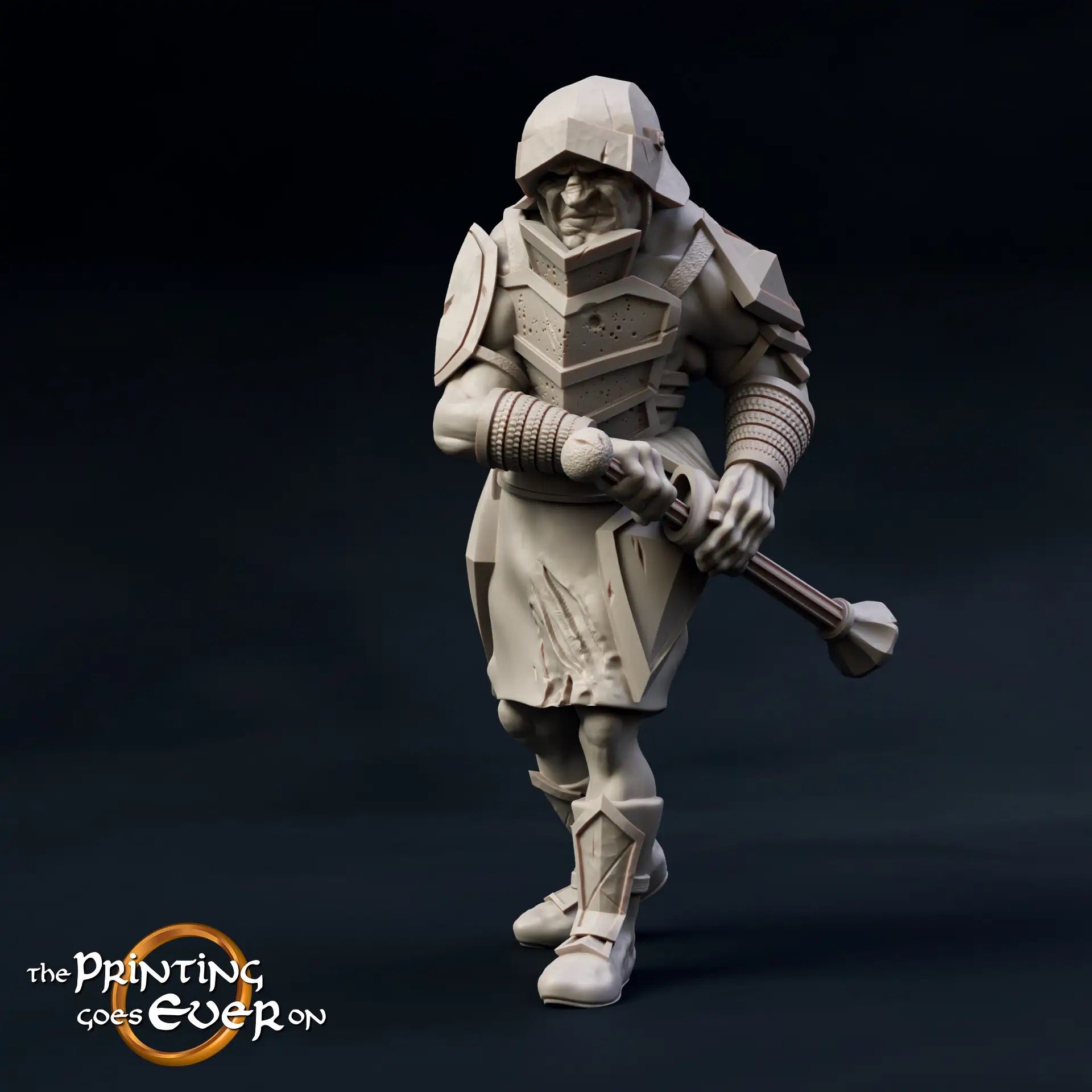Photo de produit Tabletop 28mm The Printing Goes Ever On (TPGEO) 0 : Mort d'un héros : Guerrier humain après un combat avec une bande de demi-orques
