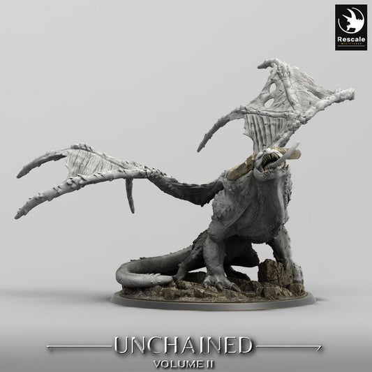 Photo de produit Tabletop 28mm Lord of the Print (LotP) 0 : Miniature Tabletop : Urdrache / Wyvern - monstre boss titanesque, modèle de dragon (24_05_H1)