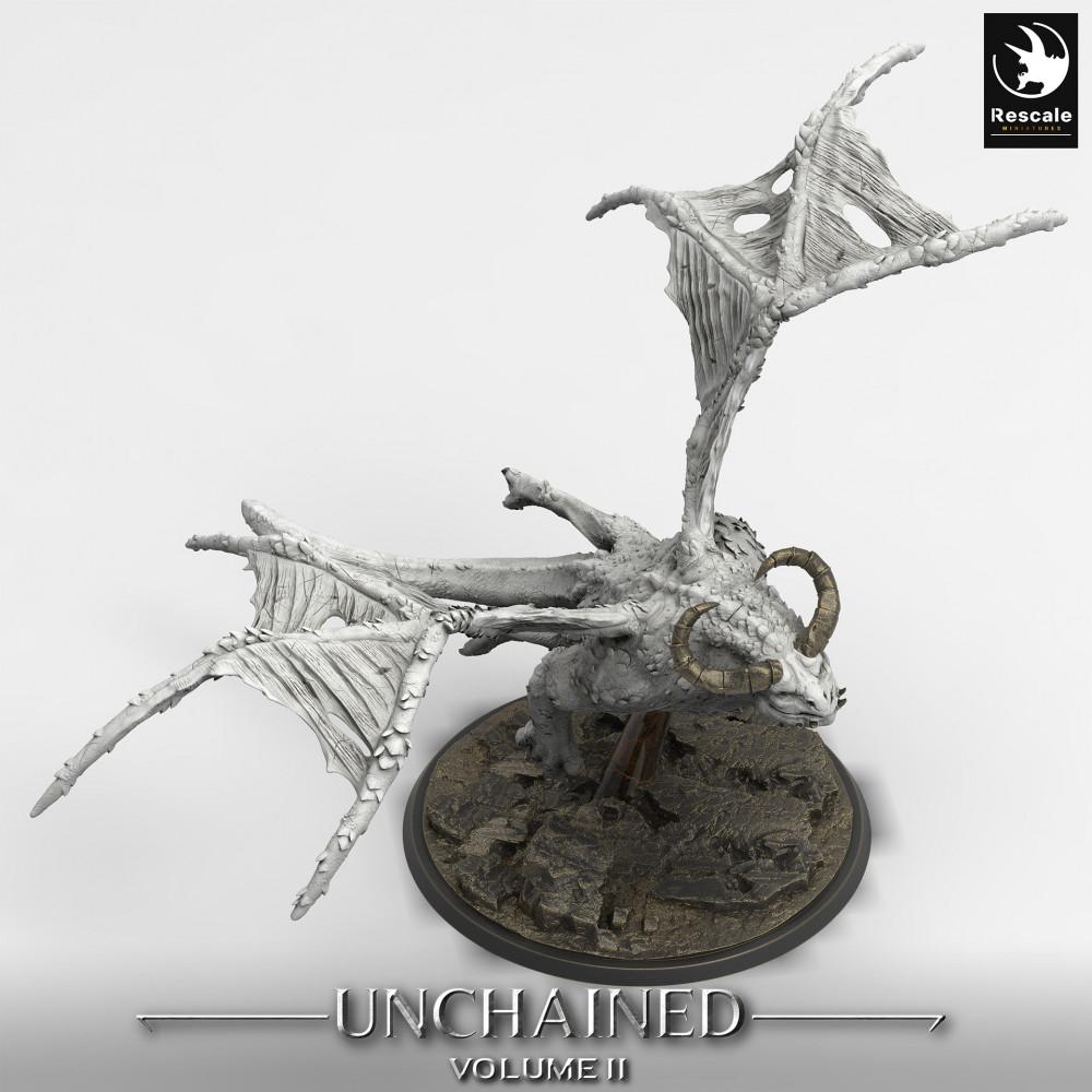 Photo de produit Tabletop 28mm Lord of the Print (LotP) 0 : Miniature Tabletop : Démon volant, chimère ailée, monstre boss semblable à une manticore en piqué (24_05_H3)