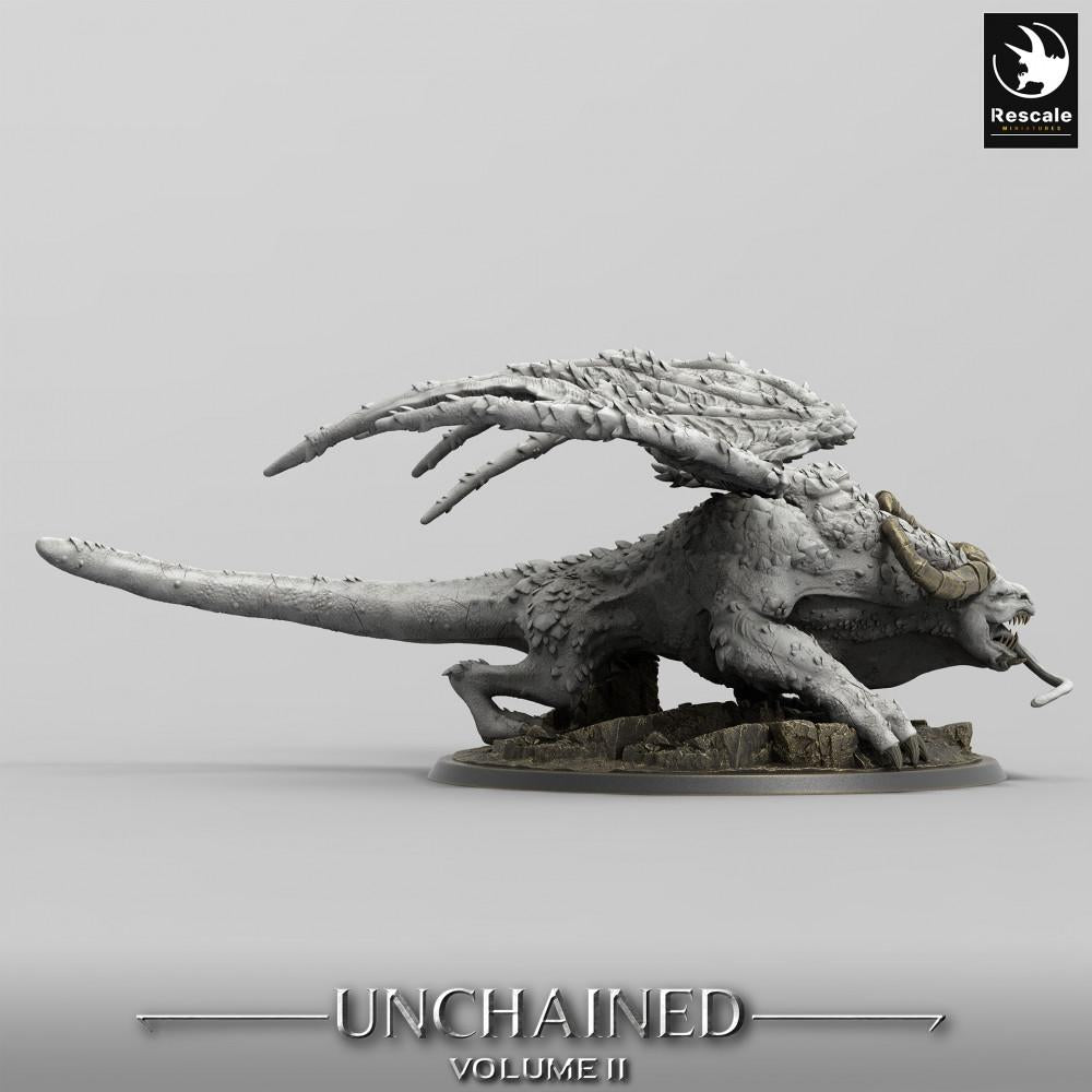 Photo de produit Tabletop 28mm Lord of the Print (LotP) 0 : Miniature Tabletop : Démon ailé, Seigneur des Gargouilles - Créature des abîmes, Monstre Boss, Grande Créature (24_05_H6)