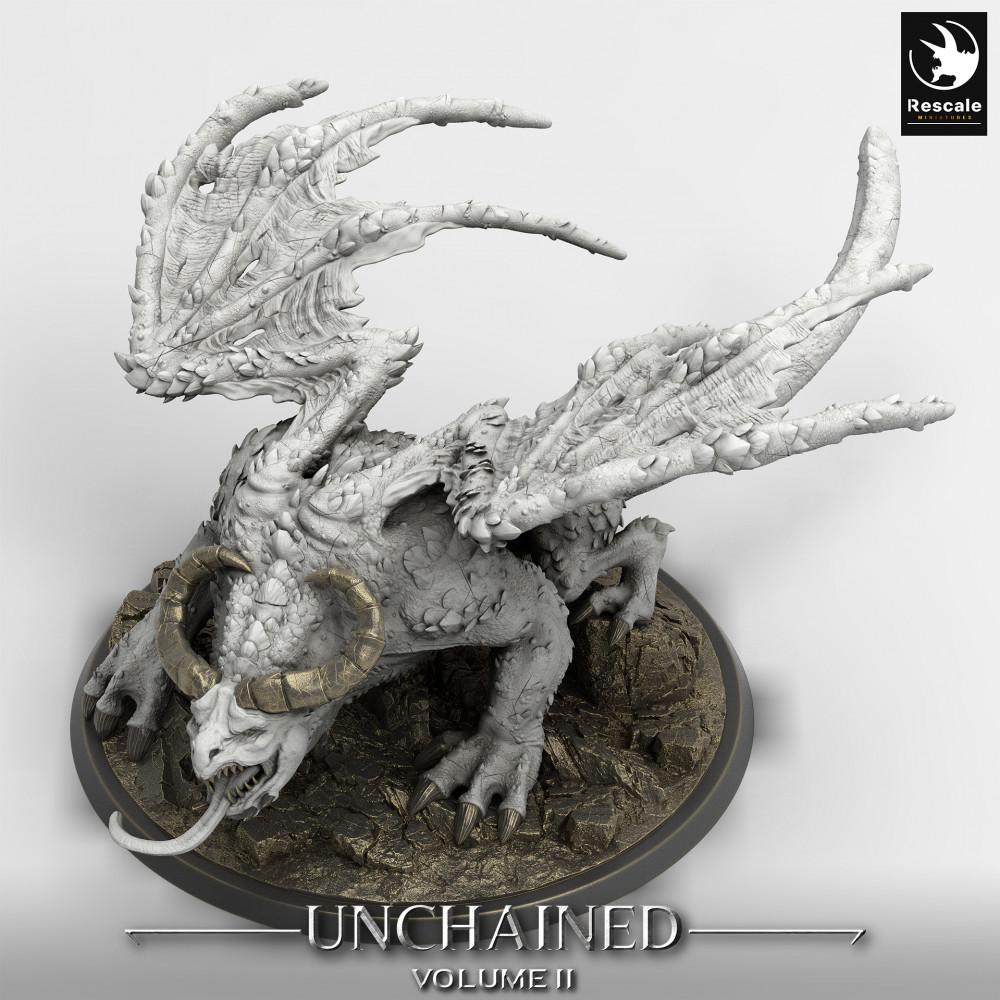 Photo de produit Tabletop 28mm Lord of the Print (LotP) 0 : Miniature Tabletop : Démon ailé, Seigneur des Gargouilles - Créature abyssale, Monstre boss, Grande créature (24_05_H6)