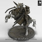 Produktfoto Tabletop 28mm Lord of the Print (LotP) 0: Tabletop Miniatur: Dunkler Paladin auf steigendem Streitross - Höllenritter / Verfluchter Kavallerist, Elite-Kavallerie Reiterfigur (24_05_T)