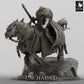 Photo de produit Tabletop 28mm Lord of the Print (LotP) 0 : Miniature Tabletop : Chevalier Noir / Death Knight sur destrier armé - Figurine de cavalier avec épée à deux mains et arme à chaîne, chef de la cavalerie noire (24_05_M)
