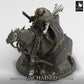 Photo de produit Tabletop 28mm Lord of the Print (LotP) 0 : Miniature Tabletop : Chevalier Noir / Death Knight sur destrier armé - Figurine de cavalier avec épée à deux mains et arme à chaîne, chef de la cavalerie noire (24_05_M)