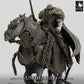 Photo de produit Tabletop 28mm Lord of the Print (LotP) 0 : Miniature Tabletop : Chevalier Noir / Death Knight sur destrier armé - Figurine de cavalier avec épée à deux mains et arme à chaîne, leader de la cavalerie noire (24_05_M)