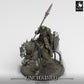 Photo de produit Tabletop 28mm Lord of the Print (LotP) 0 : Miniature Tabletop : Paladin Noir Monté, Chevalier de la Mort Lancer sur Cheval de Guerre Blindé, Chevalerie Lourde Dread Knight (24_05_Q)