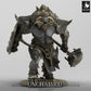 Photo de produit Tabletop 28mm Lord of the Print (LotP) 0 : Miniature Tabletop : Minotaure Warlord, Minotaur Warlord, rugissant Briseur de Bouclier avec Marteau de Guerre (24_05_G1)