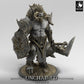 Photo de produit Tabletop 28mm Lord of the Print (LotP) 0 : Figurine fantastique : Homme-lion Guerrier bestial avec hache et bouclier rond, Champion et Leader (24_05_G3)