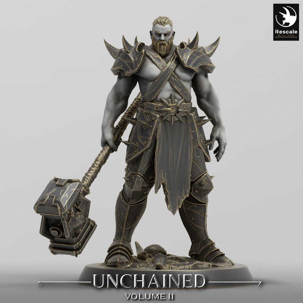 Image du produit Tabletop 28mm Lord of the Print (LotP) 0 : Miniature Tabletop : Guerrier à la hache à deux mains, Paladin noir, Barbare, Guerrier runique, Seigneur de guerre (24_05_C11)