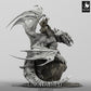 Photo de produit Tabletop 28mm Lord of the Print (LotP) 0 : Miniature Tabletop : Cavalier de dragon sur Wyvern, seigneur de guerre en armure plate avec marteau de guerre, monstre boss avec base diorama volcanique (24_05_K1)